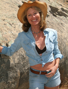 61 Year Old Janet L Peels of Her Blue Denim and  Opens on the Rocks