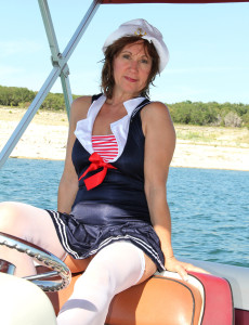 53 Year Old  Wife Lynn Liking a  Nude Boat Rail for You to See
